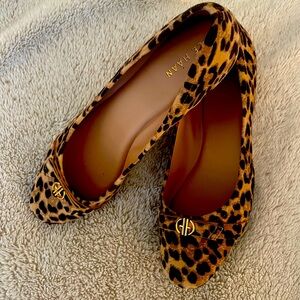 Cole Haan Leopard Shoes with gold embellishment